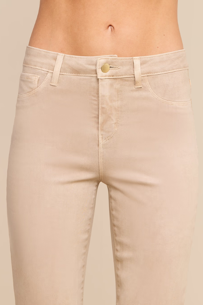Kendra Coated Cropped Flare Jean