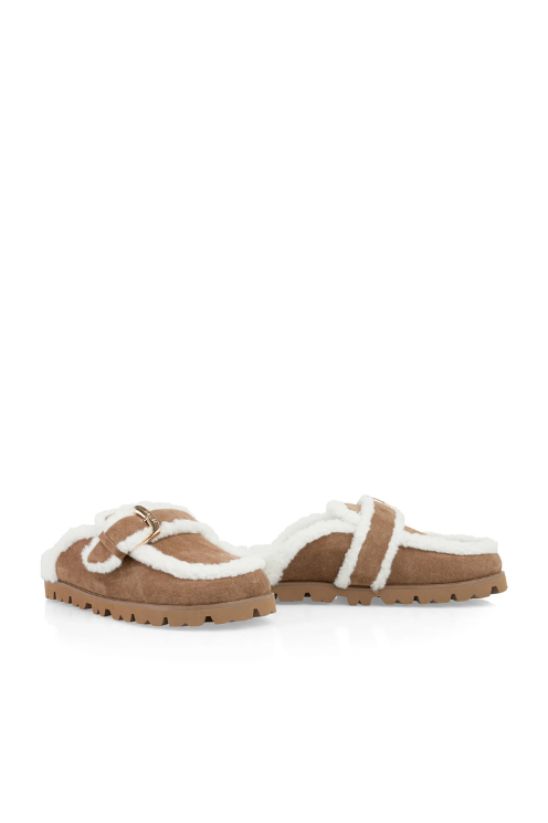 Calfskin Slippers with Buckle