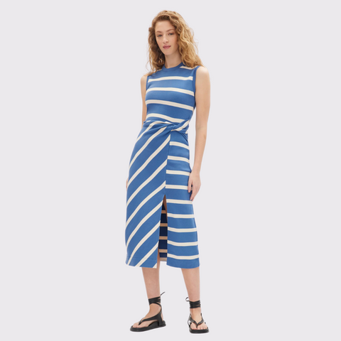 Tanya Taylor Sleeveless Striped Cody Dress