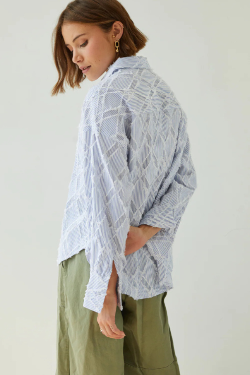 Marlowe Blue Stripe Shirt