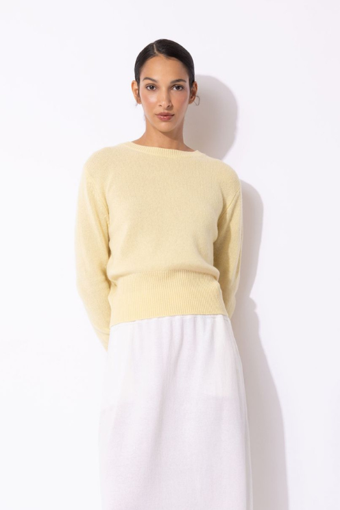 Boatneck Rib Cuff Pullover