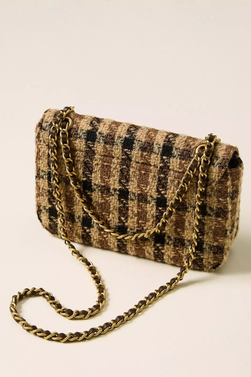 Check Jacquard Shoulder Bag