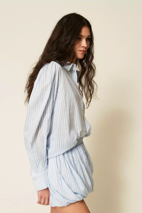 Striped Poplin Shirt