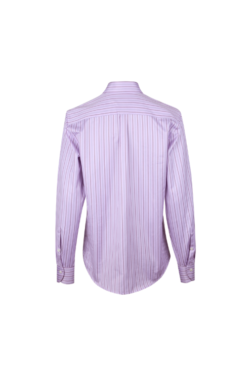 Siri Light purple Striped Shirt