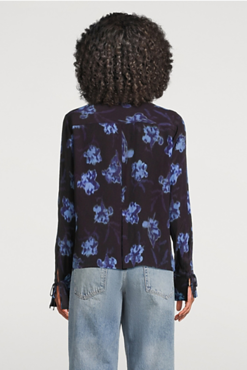 Arden Floral-Printed Pleated Blouse