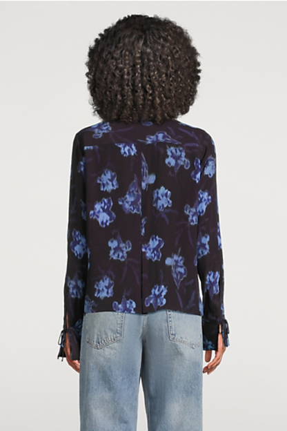 Arden Floral-Printed Pleated Blouse