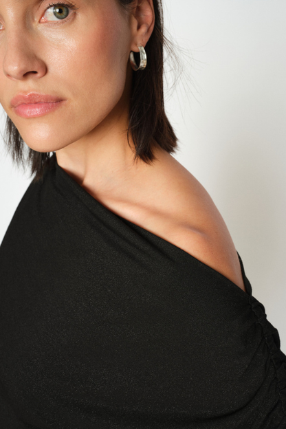Shimmering Off-Shoulder Top