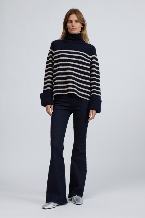 Ilaria Stripe Turtleneck