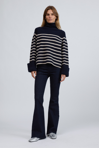 Ilaria Stripe Turtleneck