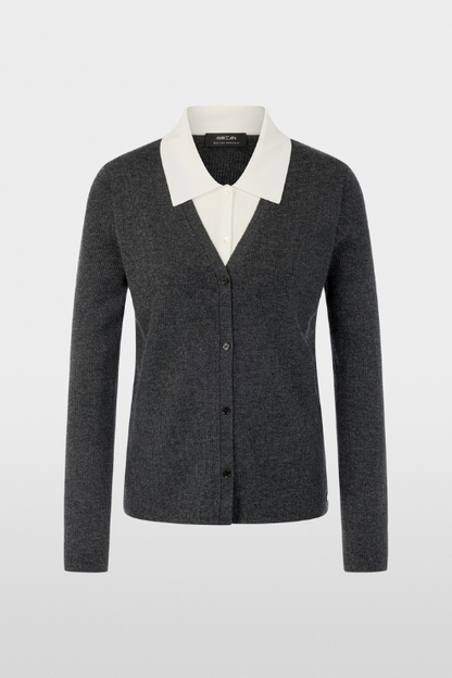 Fine-kit Layered Cardigan
