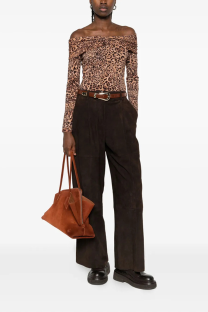 Off the Shoulder Leopard Top