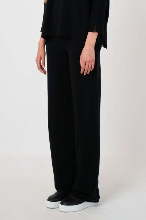 Cashmere-Blend Terry Knit Wide-Leg Pants