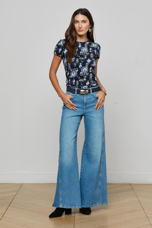 Ressi Fitted Tee - Porcelain Print