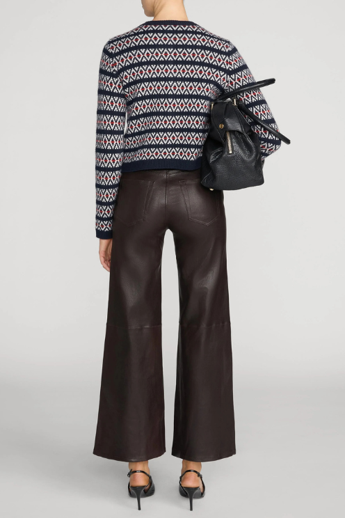 The Cashmere Cardi - Navy Fairisle