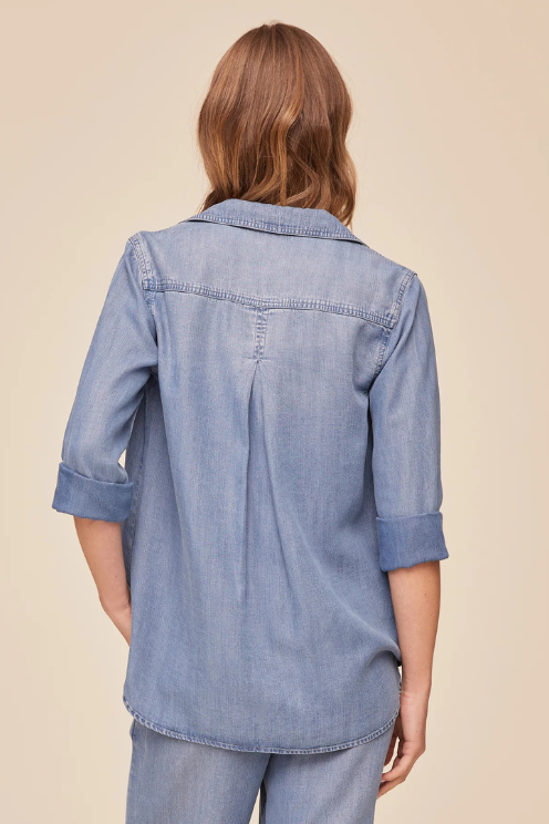 Shirt Tail Button Down - Indigo Harbor Wash