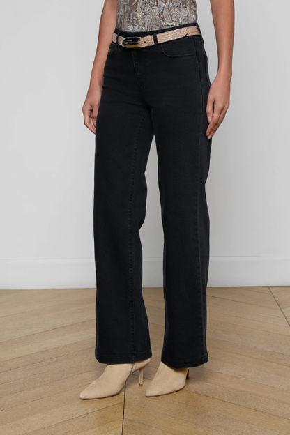 Scottie Wide-Leg Jean - Washed Black