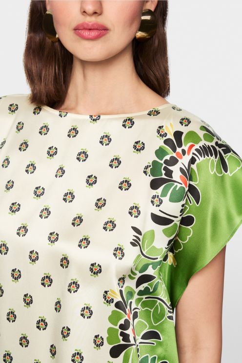 Hibiscus Print Blouse