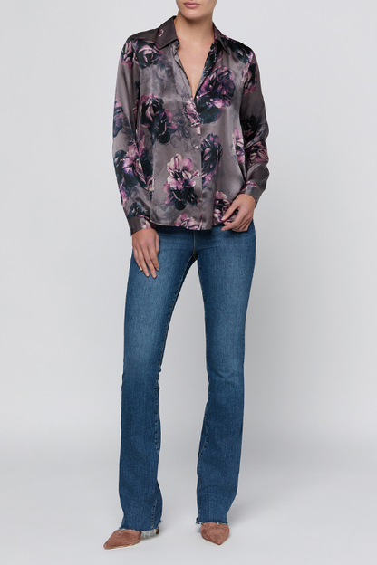 Tyler L/s Blouse - Grape Floral