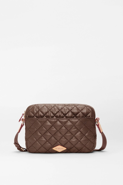 Walnut Small Metro Camera Crossbody Bag