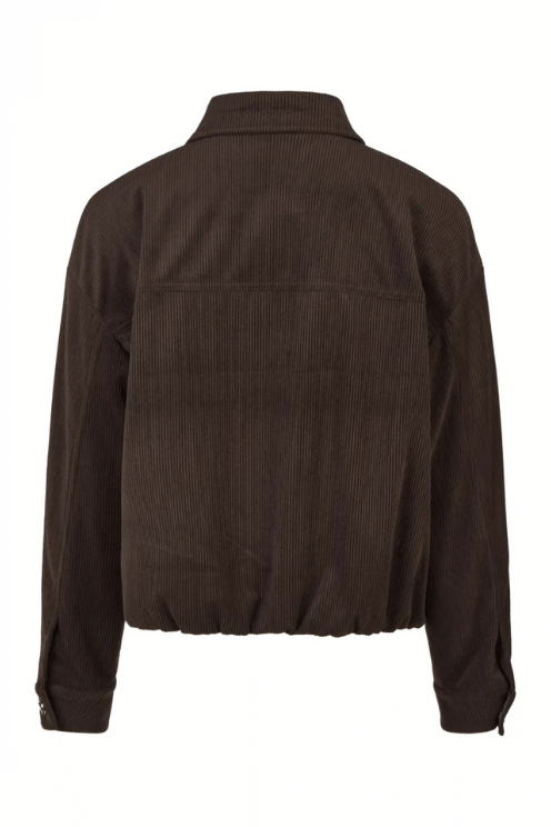 Corduroy Jacket with Balloon Hem