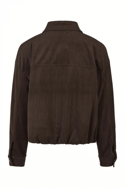 Corduroy Jacket with Balloon Hem