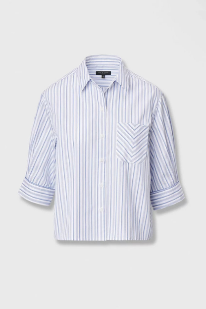 Lucia Striped Poplin Shirt