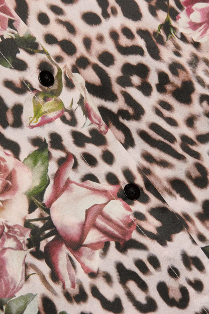 Tyler Silk Blouse - Rose Cheetah