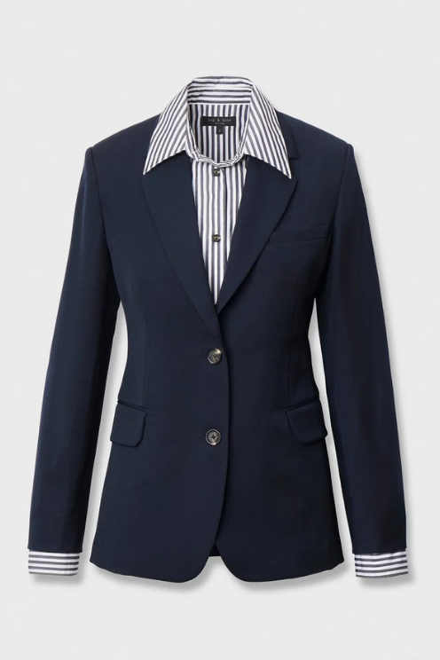 Frank Mixed-Media Blazer