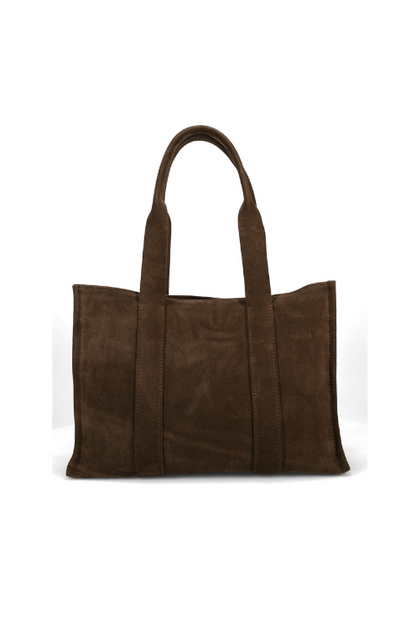 Davenport Espresso Suede Tote
