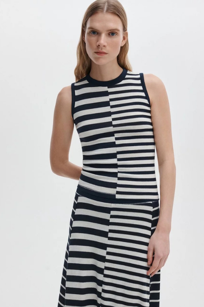The Knit Mix Striped Tank