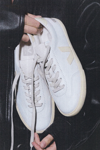 Volley Signature Leather White Calcaire