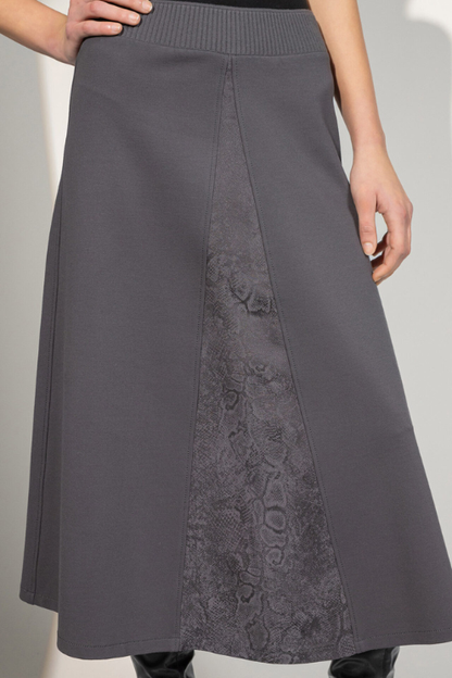 Milano Stitch Satin Panel Skirt