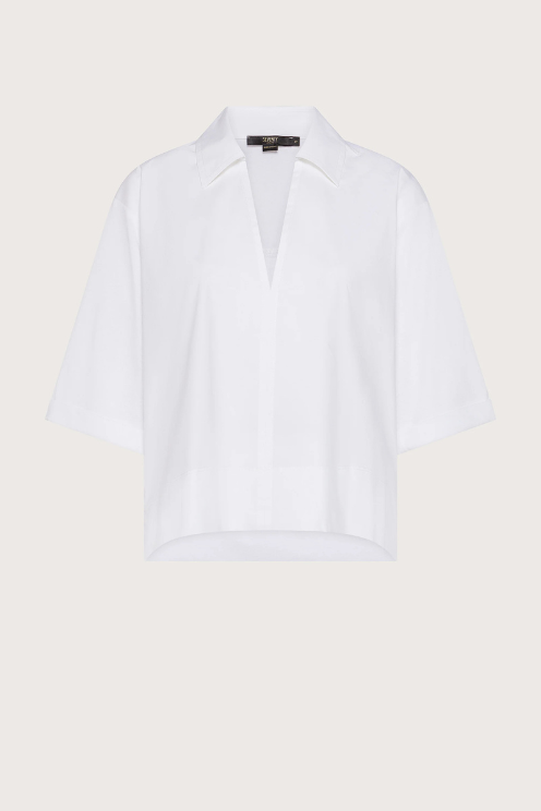 3/4 Sleeve Jersey Poplin Shirt