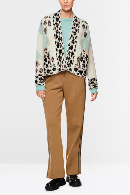 Patterned Open-front Cardi