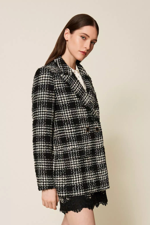 Bouclé Check Blazer