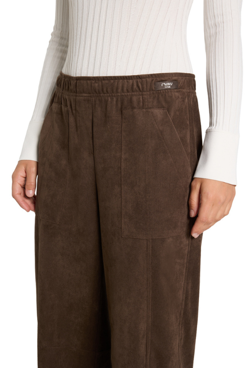 Ophelia Faux Suede O-shape Pull on Pant
