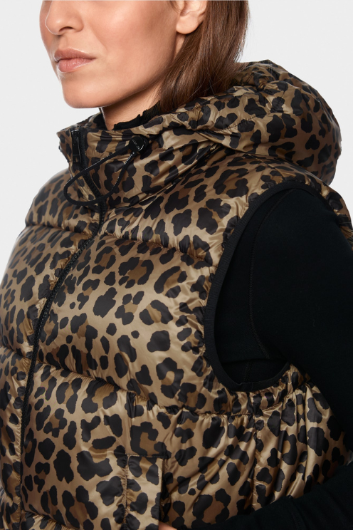 Leopard Puffer Vest