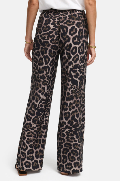 Leopard Print Wide-Leg Pant