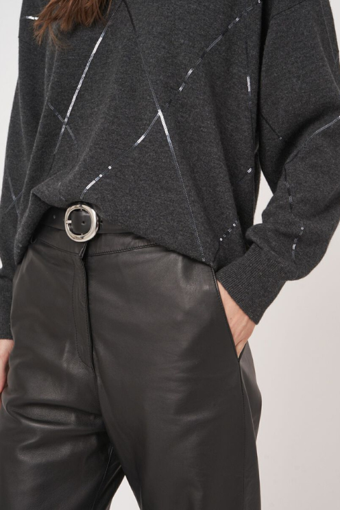 Knitted Pullover Charcoal