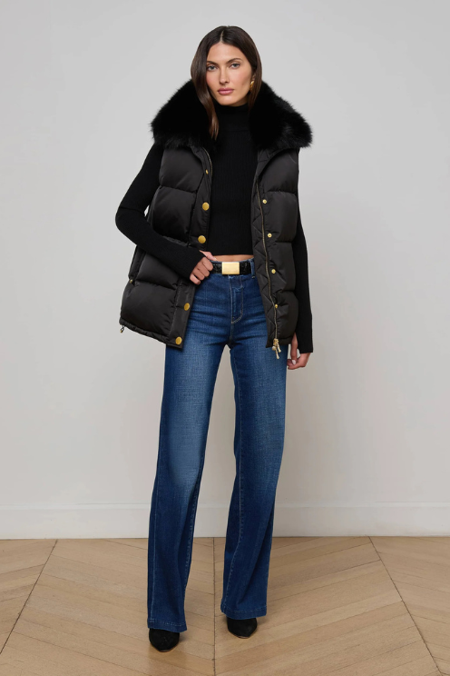 Nalo Faux Fur Puffer Vest