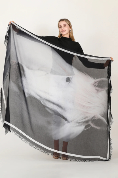 1002 Dark Horse Silk Modal Scarf