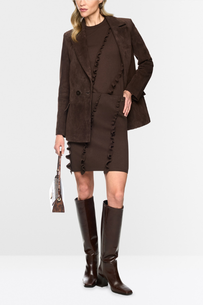 Brown Ruffle Skirt