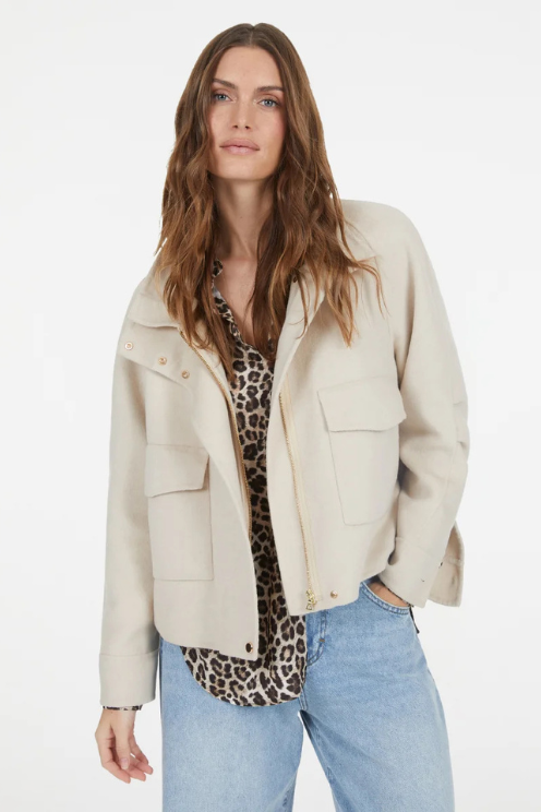 Wool Blend Cargo Jacket