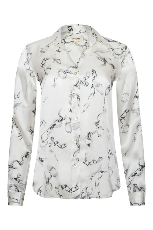 Tyler Silk Chain Print Blouse