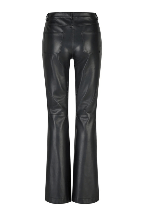 Faux Leather Slim Flare Pants