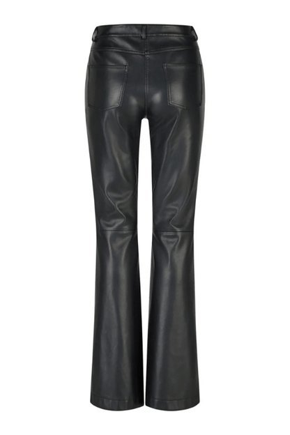 Faux Leather Slim Flare Pants