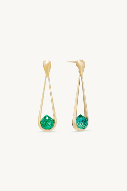 Mini Samui Earrings - Banyan Green