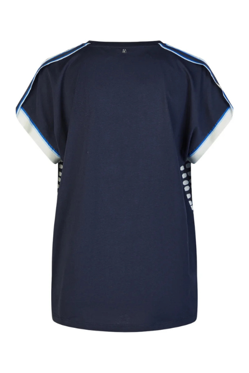 Printed Silky Blouse with Jersey Back