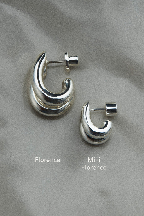 Mini Florence Earrings - Silver
