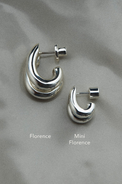 Mini Florence Earrings - Silver